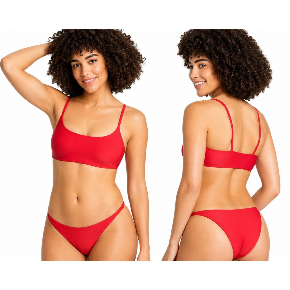 Women's Wild Fable Bralette Bikini Top Red Size S New With Tags